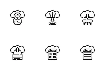 Almacenamiento en la nube Paquete de Iconos