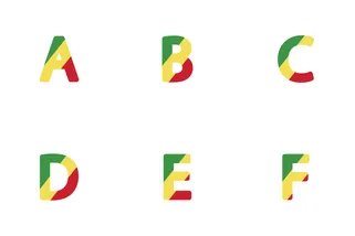 Alphabet And Number Congo Republic