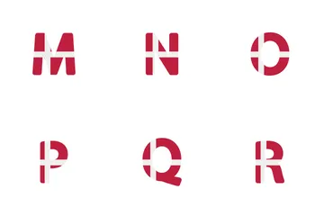 アルファベットと数字 デンマーク アイコンパック