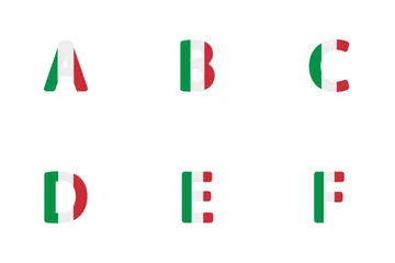 Alphabet And Number Italy Icon Pack