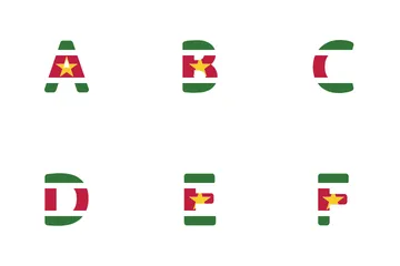 Alphabet And Number Suriname Icon Pack