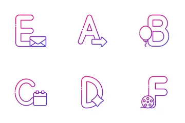 Alphabet And Numbers Icon Pack