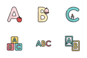 Alphabet And Numbers Icon Pack