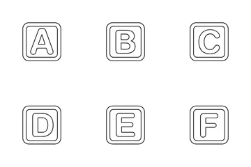 Alphabet And Numbers Icon Pack