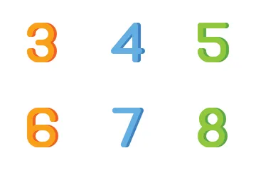 Alphabet And Numbers Icon Pack