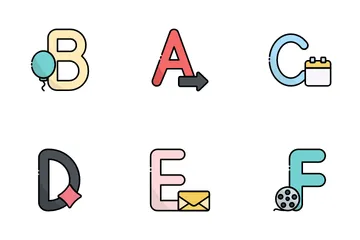 Alphabet And Numbers Icon Pack