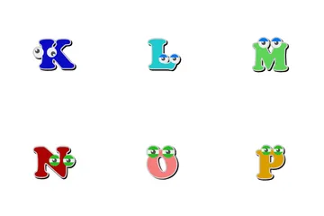 Alphabet-Aufkleber Symbolpack