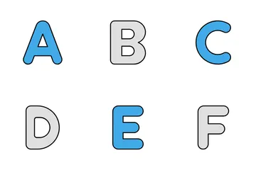 Alphabet-Buchstaben Symbolpack