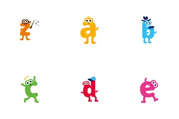 Alphabet Characters Icon Pack