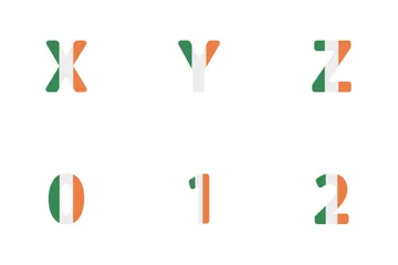 Alphabet Et Chiffre Irlande Icon Pack