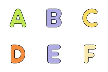 Alphabet et chiffres Pack d'Icônes