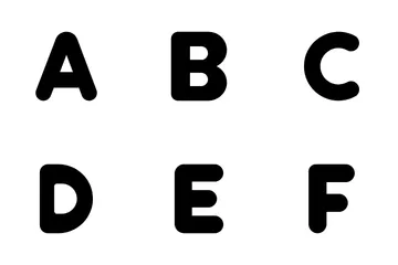 Alphabet und Zahlen Symbolpack