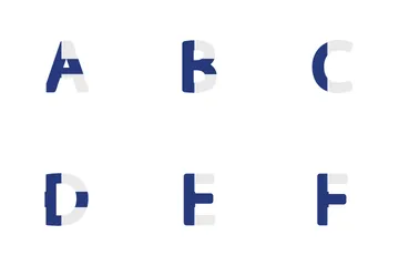 Alphabet und Zahlen Finnland Icon Pack