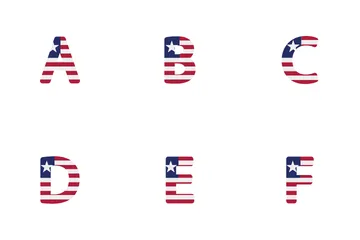 Alphabet und Zahlen Liberia Icon Pack