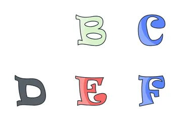 Alphabets And Numbers Icon Pack