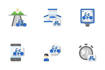 Alquiler de bicicletas Icon Pack