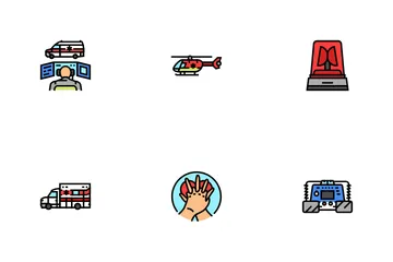 Ambulance Doctor Hospital Icon Pack