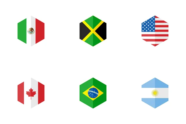 Download America Hexagon Flag Icon pack Available in SVG, PNG & Icon Fonts