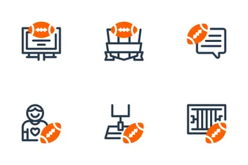 Amerikanischer Fußball Symbolpack