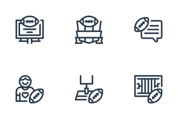 Amerikanischer Fußball Symbolpack