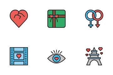Amor e Romance Pacote de Ícones