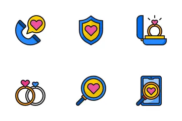 Amor e Romance Pacote de Ícones