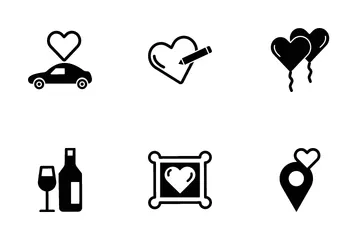 Amor e Romance Pacote de Ícones
