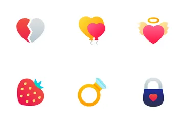 Amor y romance Icon Pack