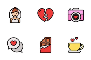 Amor y romance Paquete de Iconos