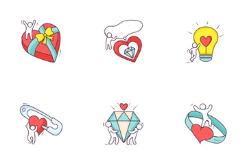 Amore, San Valentino e fidanzamento Icon Pack