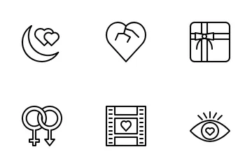 Amour et romance Icon Pack