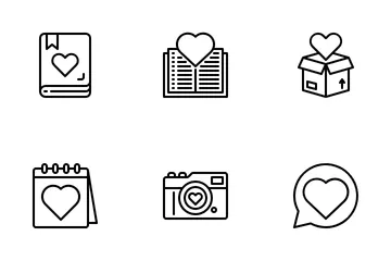 Amour et romance Icon Pack