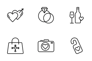 Amour et romance Icon Pack