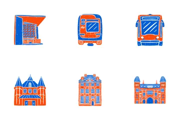 Amsterdam Landmark Icon Pack