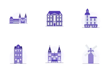 Amsterdam (Netherlands) Iconic Architecture Icon Pack