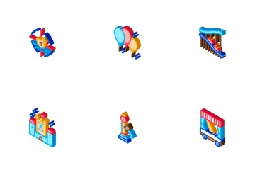 Amusement Park And Attraction Icon Pack