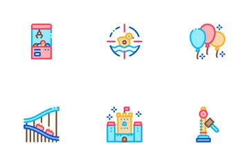 Amusement Park And Attraction Icon Pack