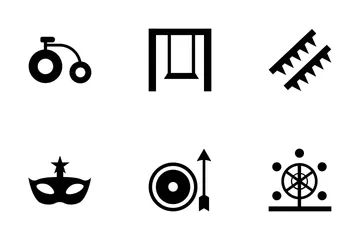 Amusement Park Vector Icons Icon Pack