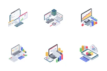 Análise de dados Pacote de Ícones