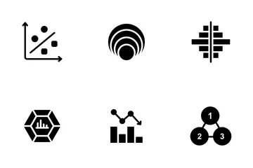 Análise de dados Pacote de Ícones