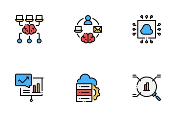 Análise de dados Pacote de Ícones