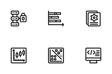 Análise de dados Pacote de Ícones