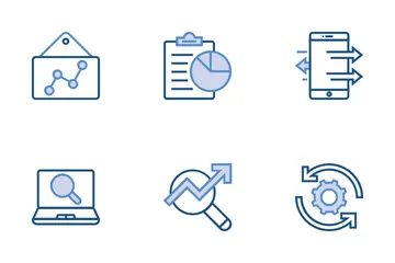Análise de dados Pacote de Ícones