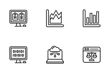 Análise de dados Pacote de Ícones