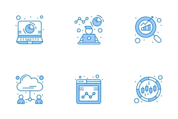 Análise de dados Pacote de Ícones