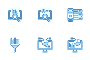 Análise de dados Pacote de Ícones