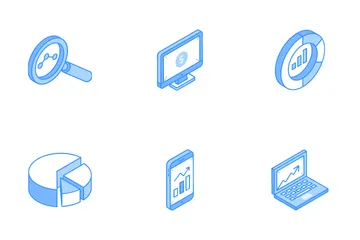 Análise de dados Pacote de Ícones