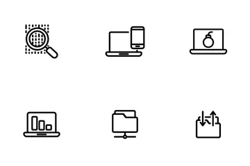 Análise de dados Pacote de Ícones