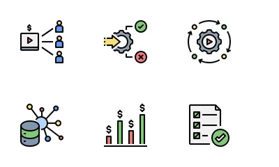 Análise de dados Pacote de Ícones