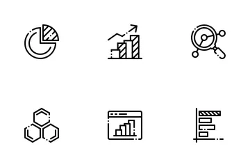 Análise de dados Pacote de Ícones